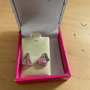 Swarovski Hershey kiss earrings